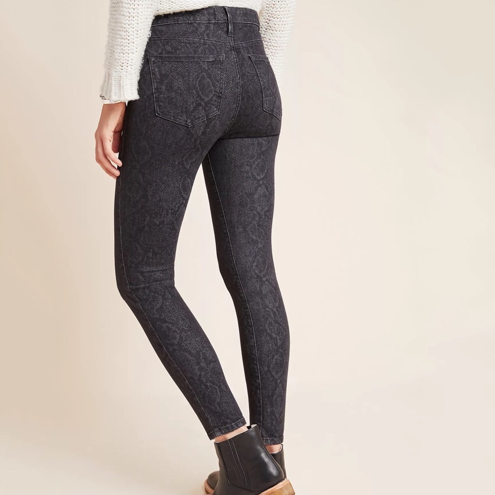 Anthropologie Snake-Printed Denim Leggings - Picture 5 of 6